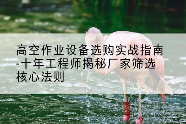 全椒剪叉式升降机厂家-高空作业设备选购实战指南-十年工程师揭秘厂家筛选核心法则